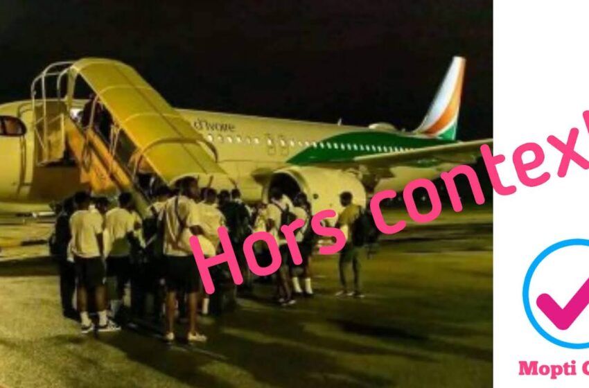 Faux, cette photo ne montre pas le départ des Aigles du Mali dans un avion de la Côte d’Ivoire